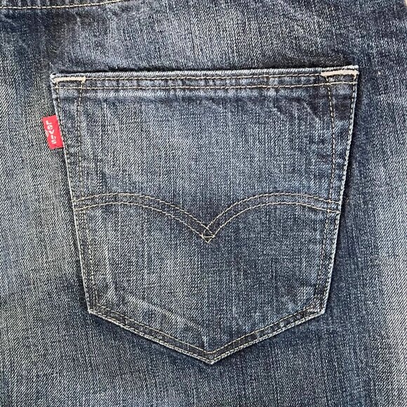 Levis Mens 501 Original Fit Button-Fly Jeans W38 L32 Dark Wash Denim EUC - Picture 7 of 15